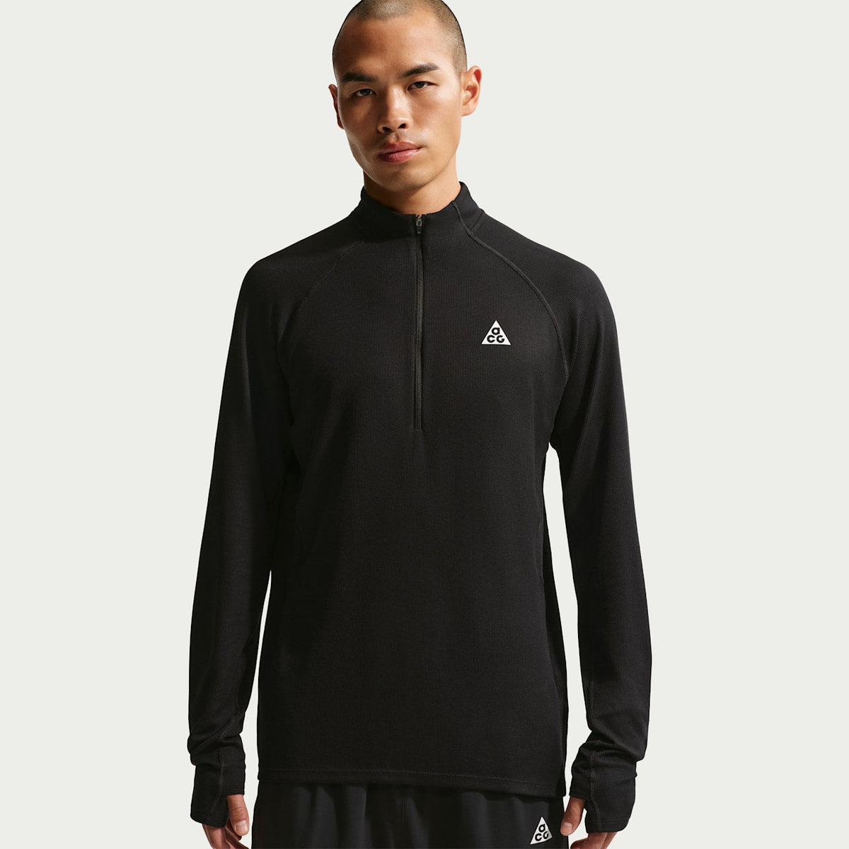 NIKE ACG Dri-FIT Mid-Layer 1/4-Zip Trail Running Top Mens APPAREL - Mens Jackets BLACK/BLACK/SUMMIT WHITE