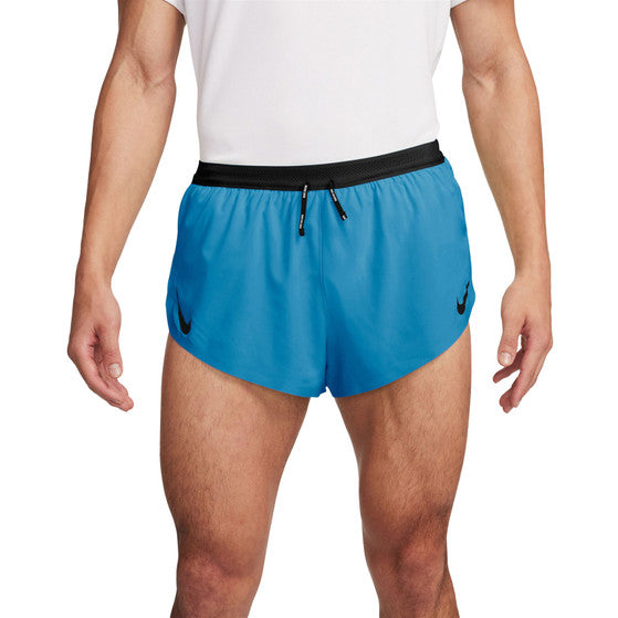 NIKE AeroSwift Dri-FIT ADV 5cm Running Shorts Mens APPAREL - Mens Shorts LT CURRENT BLUE/BLACK
