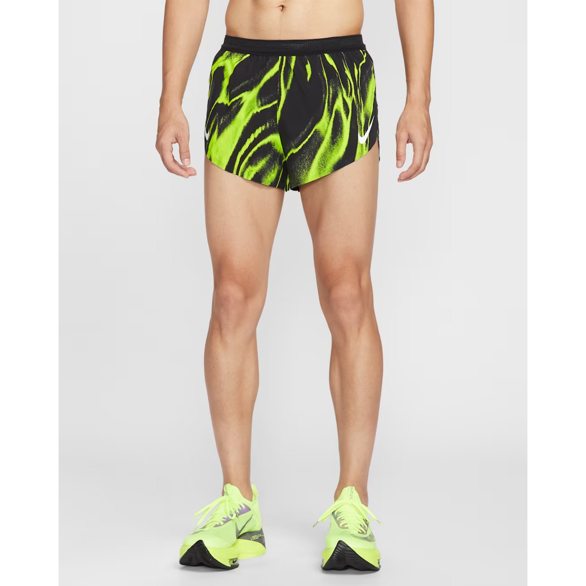NIKE AeroSwift Dri-FIT ADV 5cm Running Shorts Men's APPAREL - Mens Shorts VOLT/WHITE