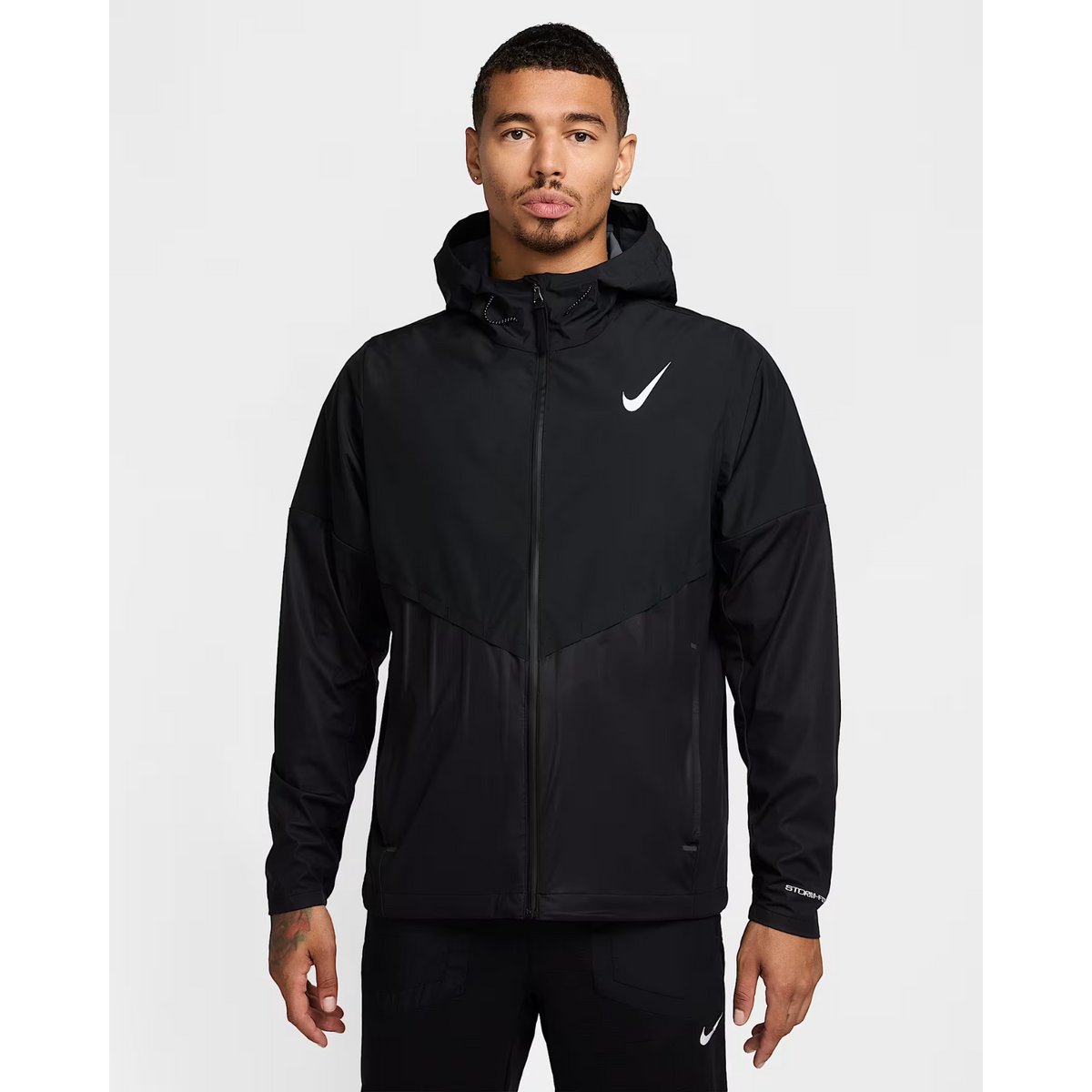 NIKE AeroSwift Storm-FIT Aerogami Running Jacket Mens APPAREL - Mens Jackets BLACK/SUMMIT WHITE