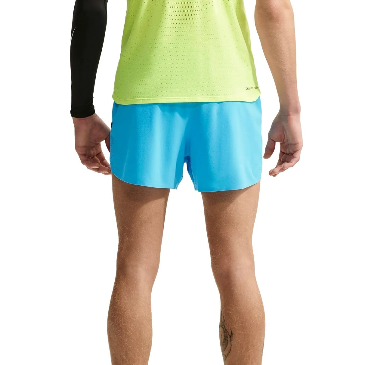 NIKE Aeroswift 4 Inch Shorts Mens APPAREL - Mens Shorts LT CURRENT BLUE/BLACK