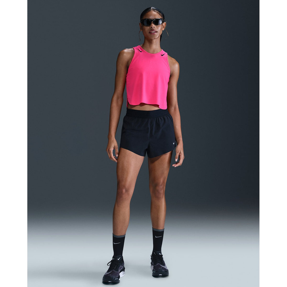 NIKE Aeroswift Dri-FIT ADV Cropped Running Tank Top Womens APPAREL - Womens Tanks