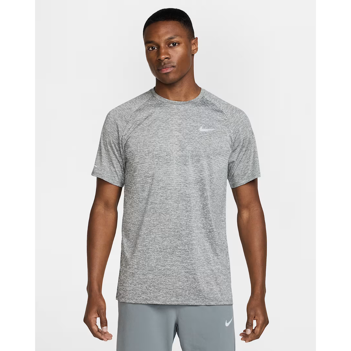 NIKE Dri-FIT ADV Short Sleeve Running Top Mens APPAREL - Mens T-Shirts SMOKE GREY/HEATHER