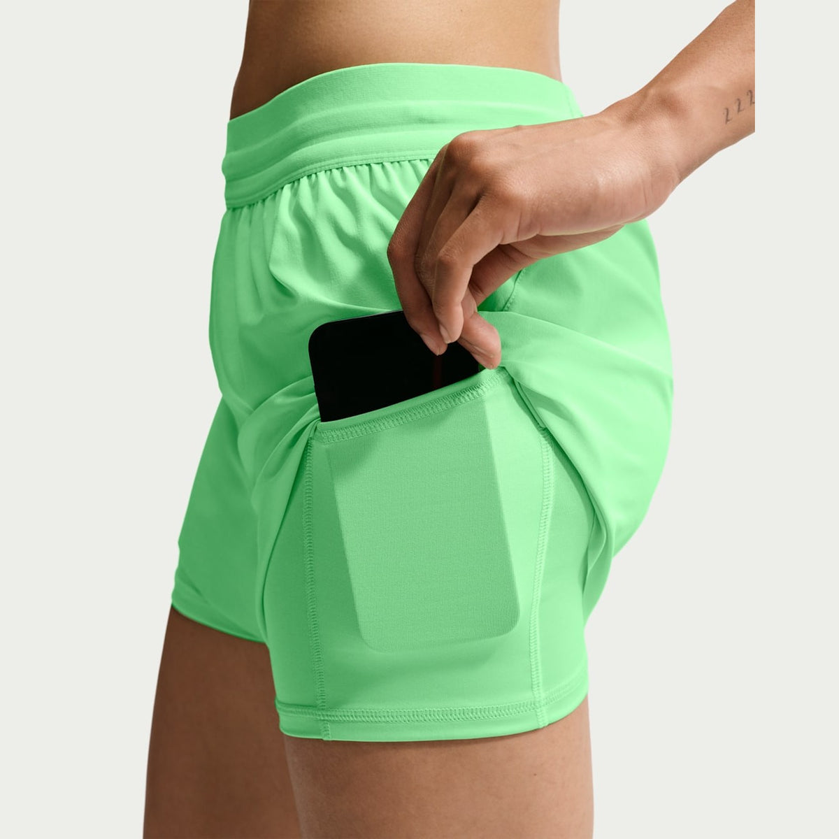 NIKE Dri-FIT Mid-Rise 2-in-1 Running Shorts Womens APPAREL - Womens Shorts