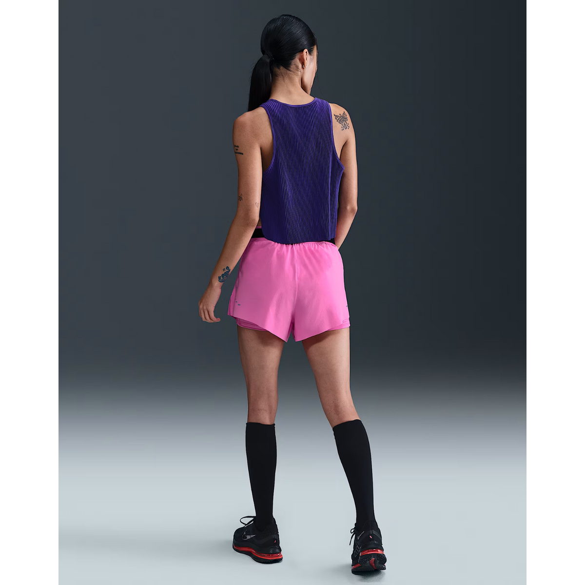 NIKE Dri-FIT Mid-Rise 2-in-1 Running Shorts Womens APPAREL - Womens Shorts