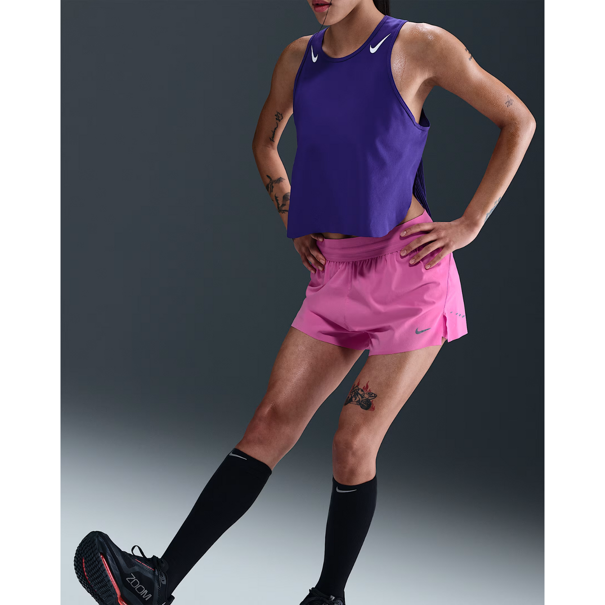 NIKE Dri-FIT Mid-Rise 2-in-1 Running Shorts Womens APPAREL - Womens Shorts