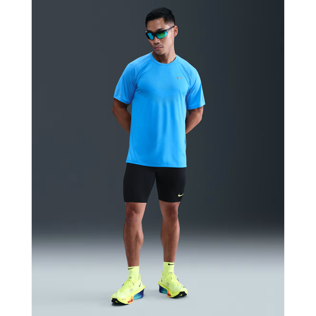 NIKE Fast Dri-FIT Brief-Lined 1/2-Length Running Tights Mens APPAREL - Mens Shorts BLACK