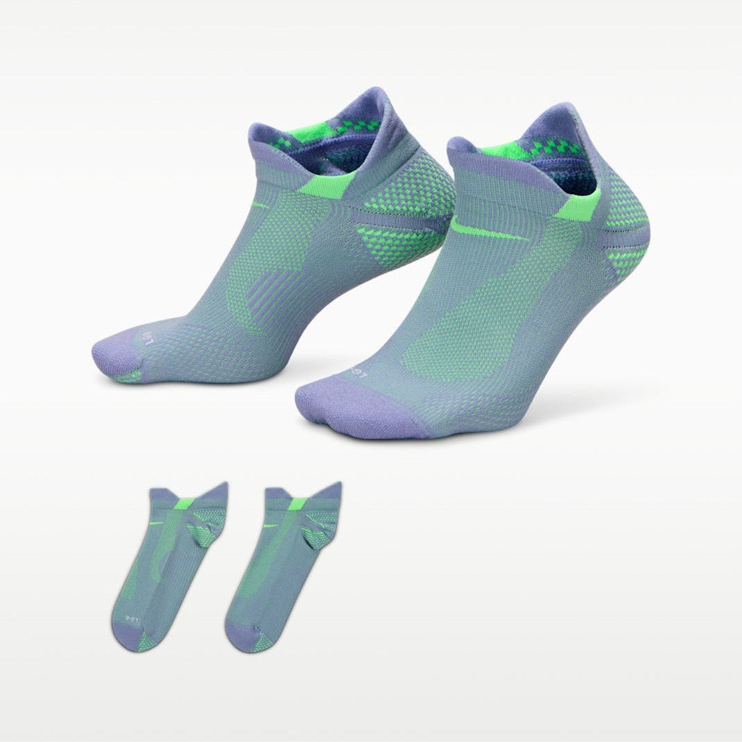 NIKE Running Lightweight Crew Sock GEAR - Socks IRON PURPLE/VOLTAGE GREEN