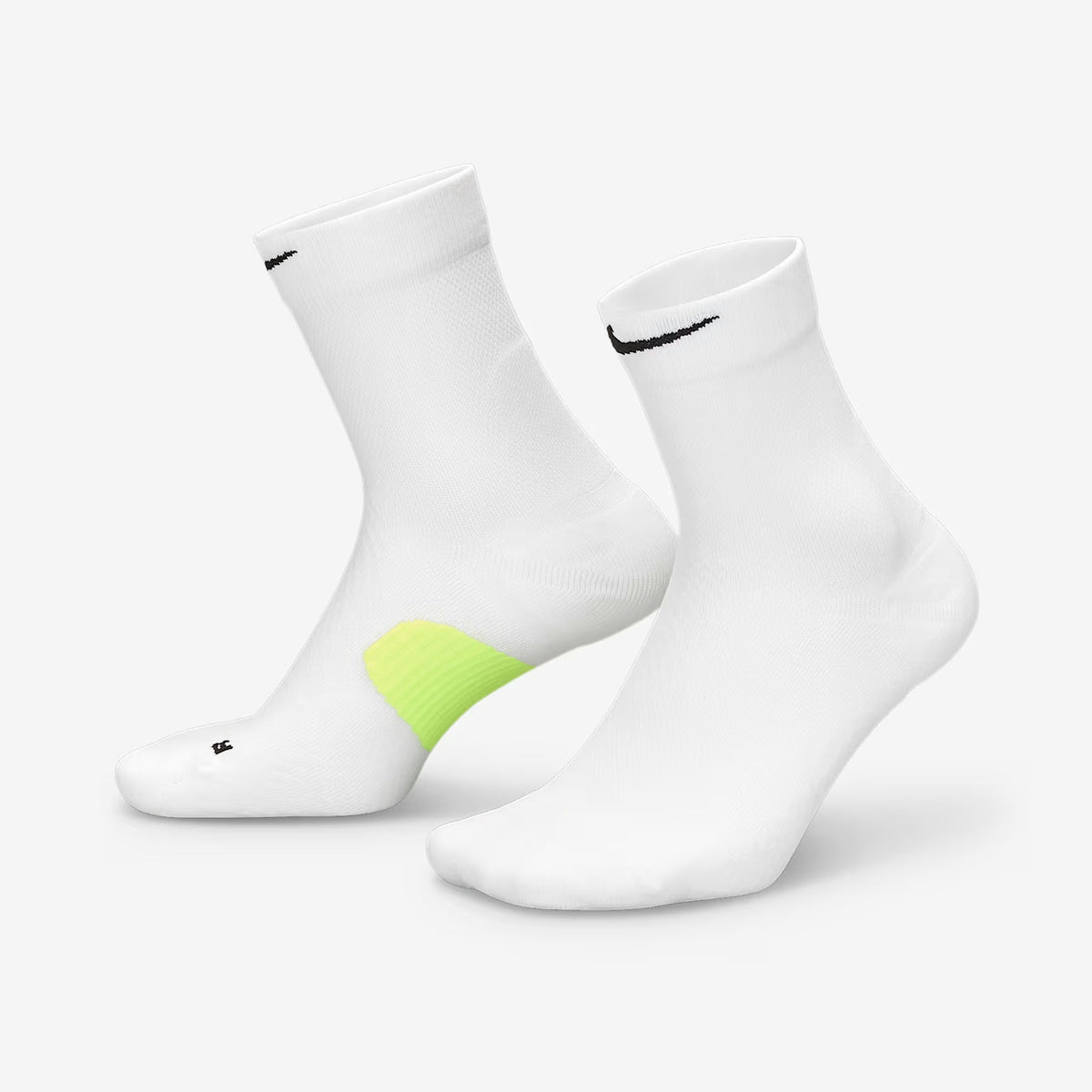 NIKE Running Midweight Ankle Socks Unisex GEAR - Socks WHITE/VOLT/BLACK