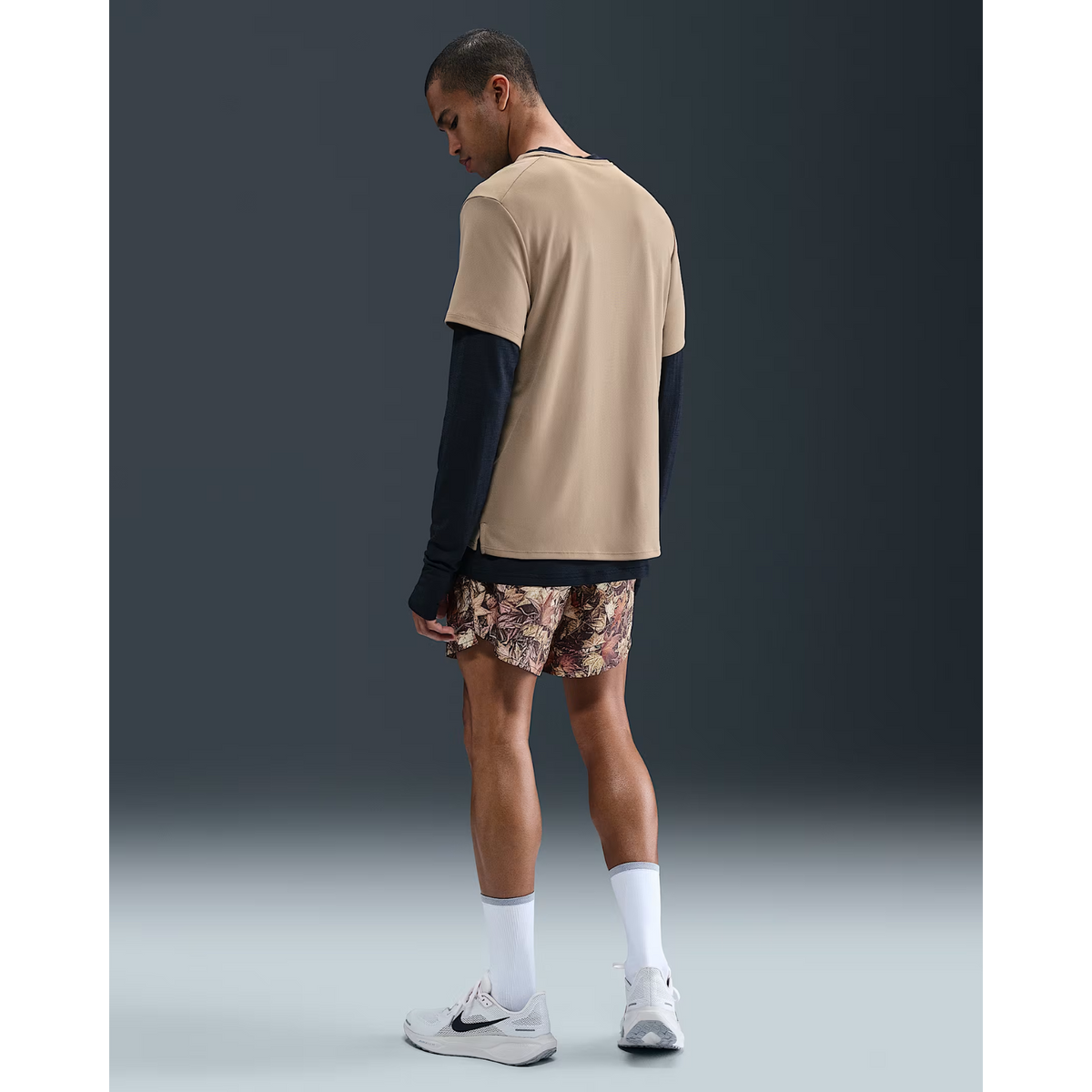 NIKE Stride Dri-FIT 7" Brief-Lined Printed Running Shorts Mens APPAREL - Mens Shorts