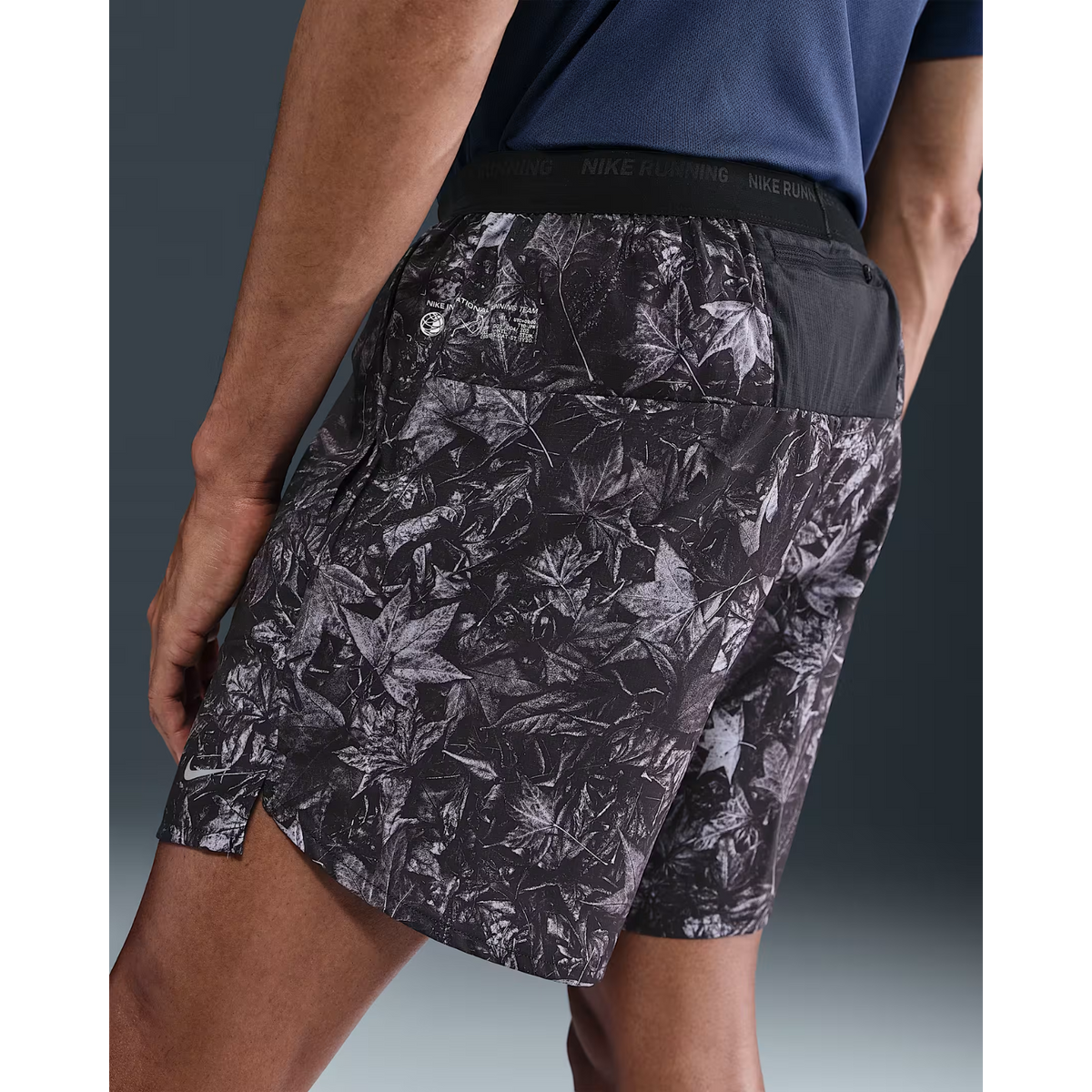 NIKE Stride Dri-FIT 7" Brief-Lined Printed Running Shorts Mens APPAREL - Mens Shorts