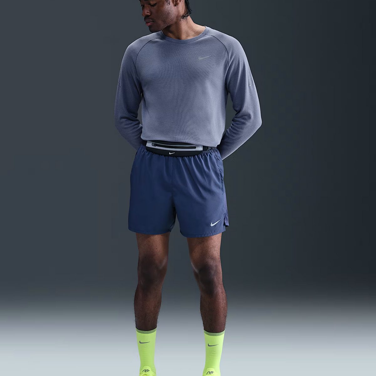 NIKE Stride Dri-FIT Running Waffle Crew Mens APPAREL - Mens Tops