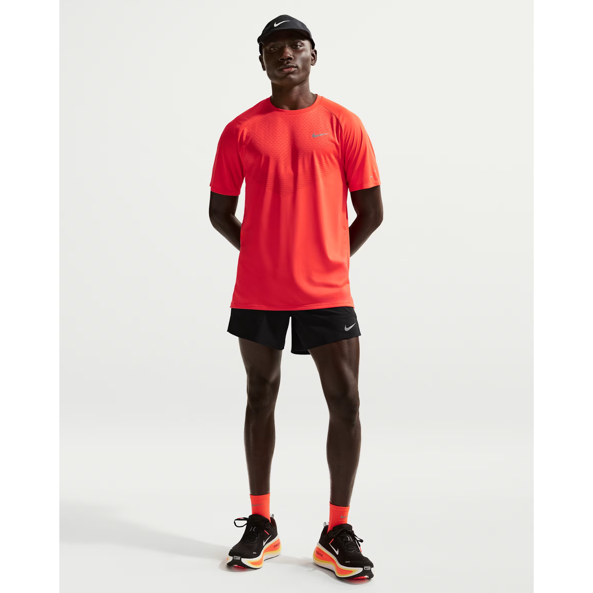 NIKE Stride Dri-Fit 5 Inch Brief-Lined Running Shorts Mens APPAREL - Mens Shorts BLACK/REFLECTIVE SILVER