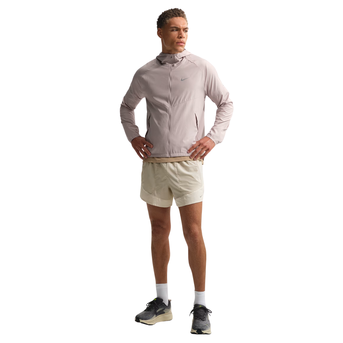 NIKE Stride Plus Dri-FIT 12.5cm (approx.) Brief-Lined Running Shorts Mens APPAREL - Mens Shorts CREAM II/BIRCH/NATURAL