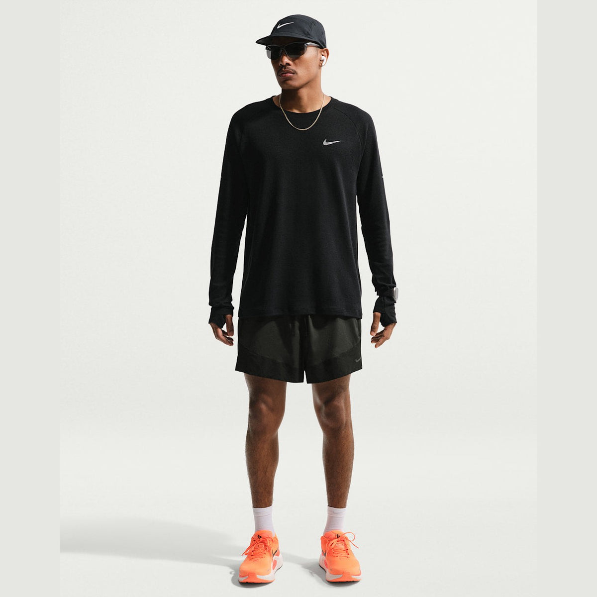 NIKE Stride Plus Dri-FIT 12.5cm (approx.) Brief-Lined Running Shorts Mens APPAREL - Mens Shorts OFF-NOIR/BLACK