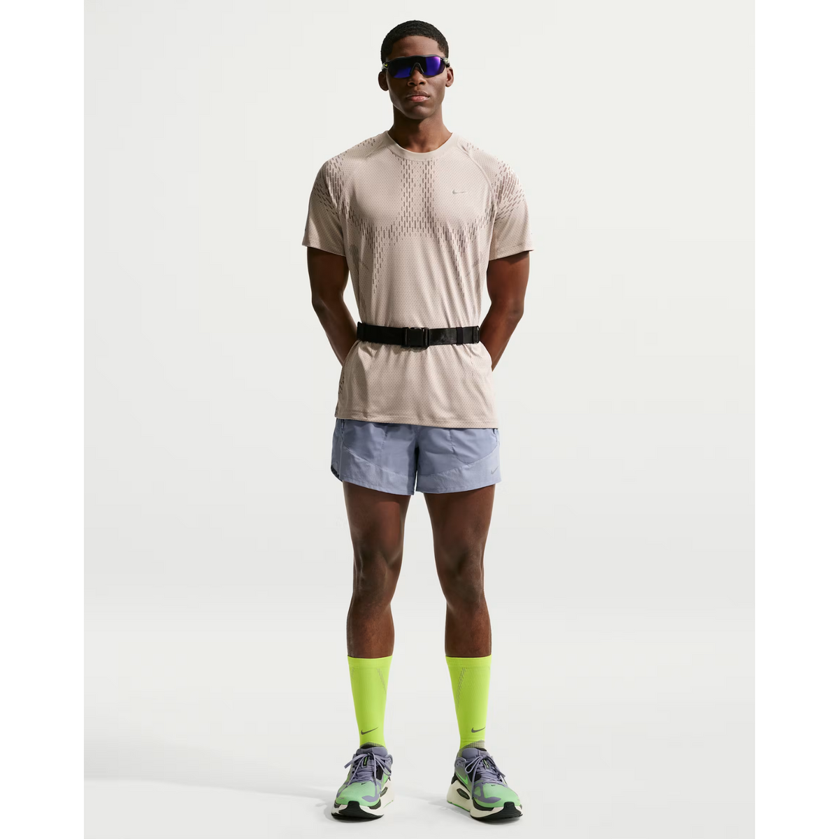 NIKE Stride Plus Dri-FIT 12.5cm (approx.) Brief-Lined Running Shorts Mens APPAREL - Mens Shorts IRON PURPLE/INDIGO HAZE/REFLECTIVE SILVER