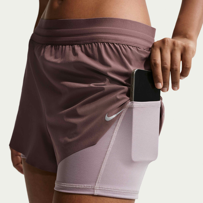 NIKE Swift Dri-FIT Mid-Rise 2-in-1 Running Shorts Ws APPAREL - Womens Shorts