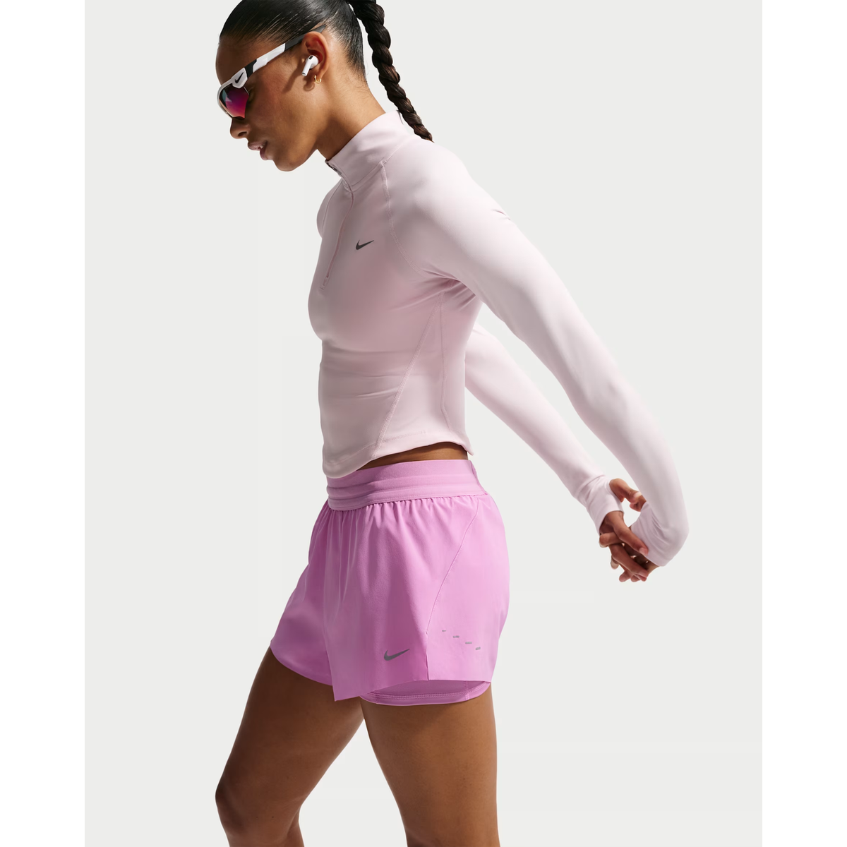 NIKE Swift Dri-FIT Mid-Rise 2-in-1 Running Shorts Ws APPAREL - Womens Shorts