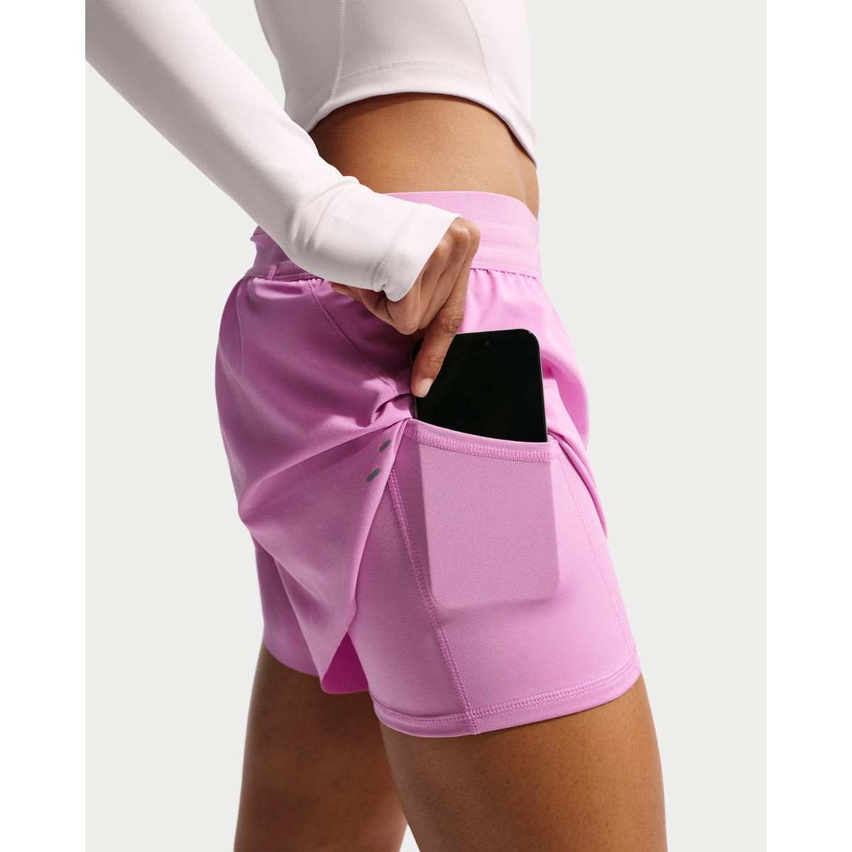 NIKE Swift Dri-FIT Mid-Rise 2-in-1 Running Shorts Ws APPAREL - Womens Shorts