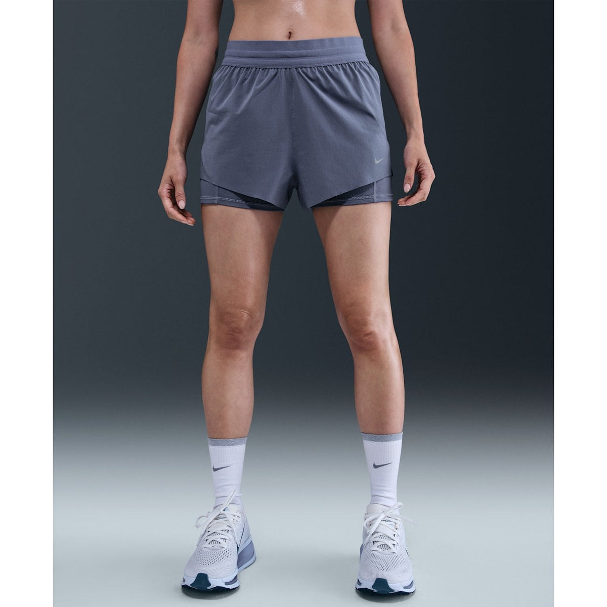 NIKE Swift Dri-FIT Mid-Rise 2-in-1 Running Shorts Ws APPAREL - Womens Shorts