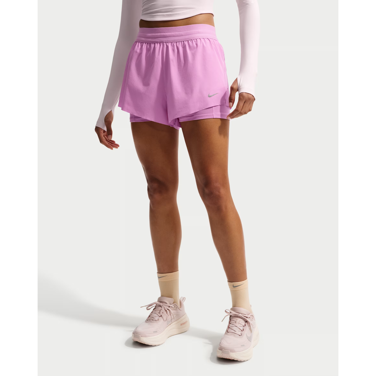NIKE Swift Dri-FIT Mid-Rise 2-in-1 Running Shorts W's APPAREL - Womens Shorts