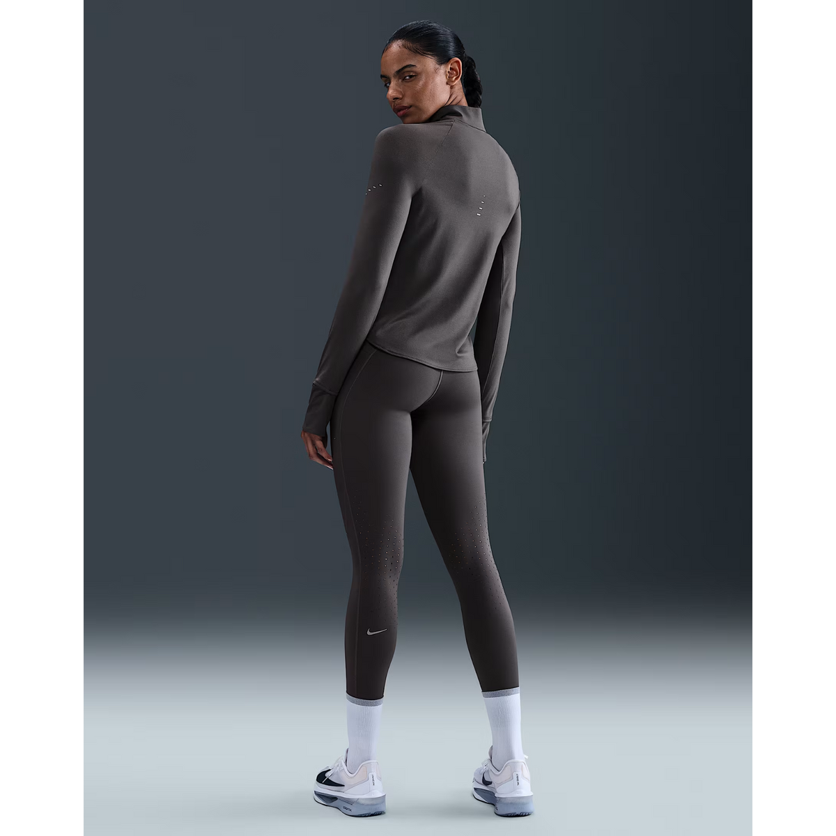 NIKE Swift Dri-FIT UV 1/4-Zip Running Top Womens APPAREL - Womens Long Sleeve Tops