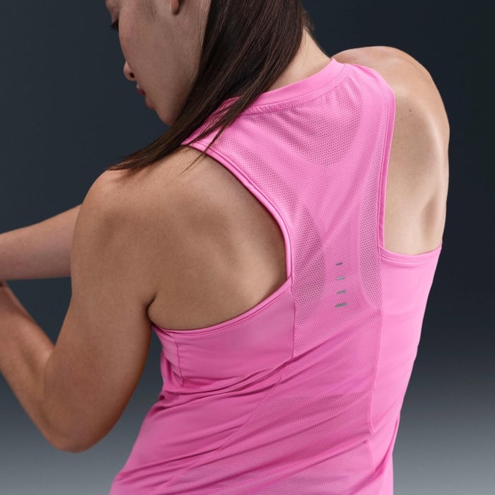 NIKE Swift Dri-Fit Tank Top Womens APPAREL - Womens Tanks PLAYFUL PINK/REFLECTIVE SILVER