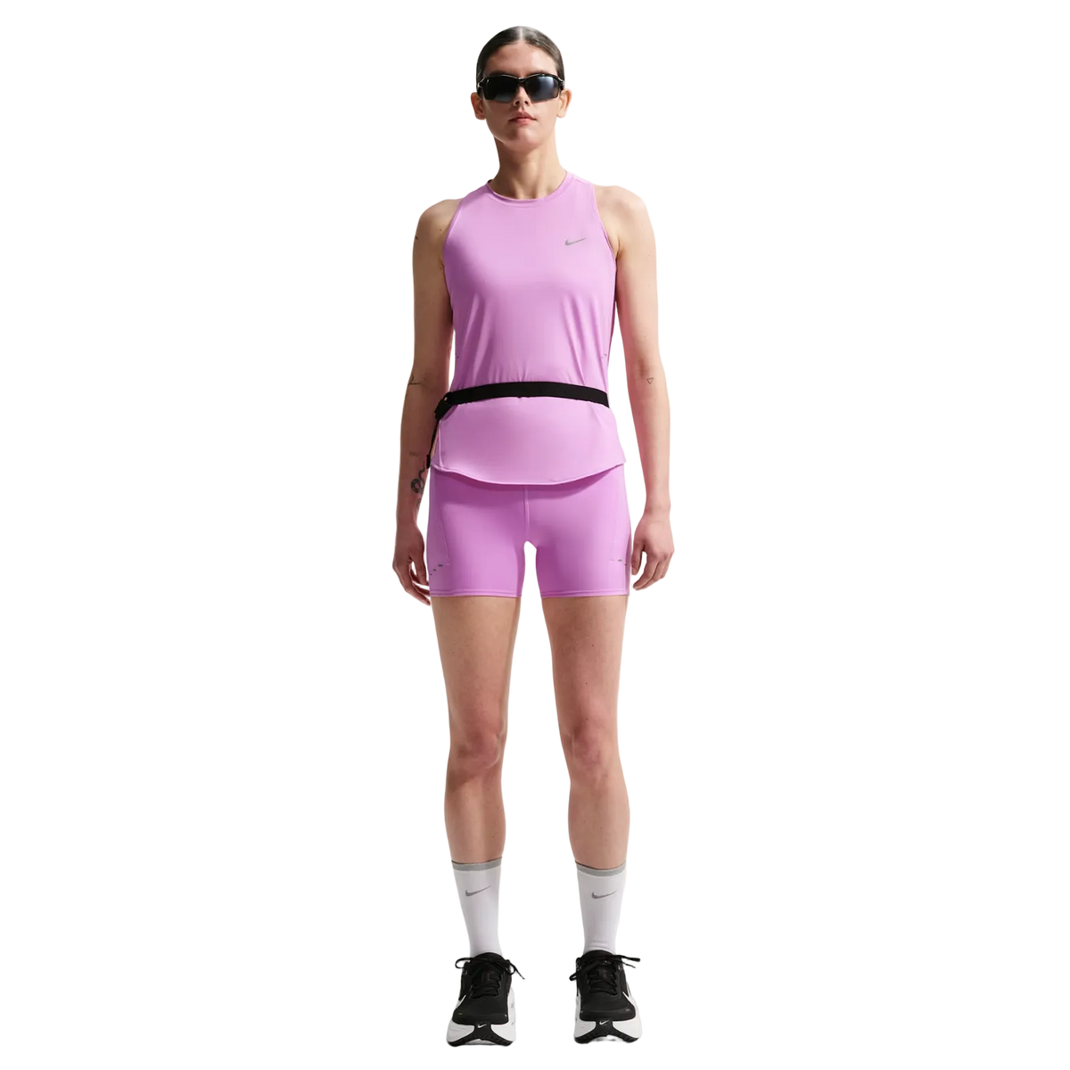 NIKE Swift High-Waisted 10cm Tight Running Shorts with Pockets Womens APPAREL - Womens Tights LIGHT MAGENTA