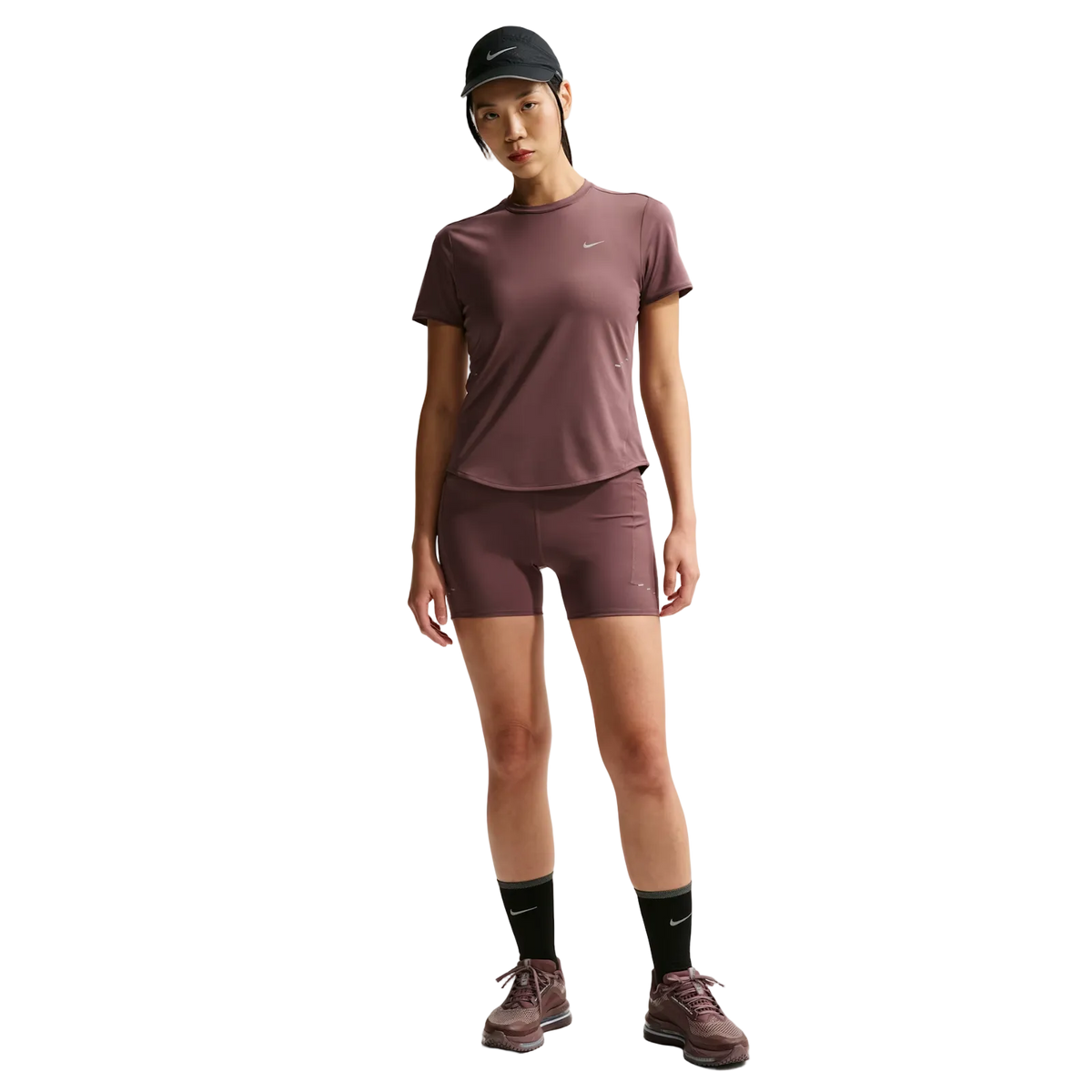 NIKE Swift High-Waisted 10cm Tight Running Shorts with Pockets Womens APPAREL - Womens Tights TATTOO/REFLECTIVE SILVER