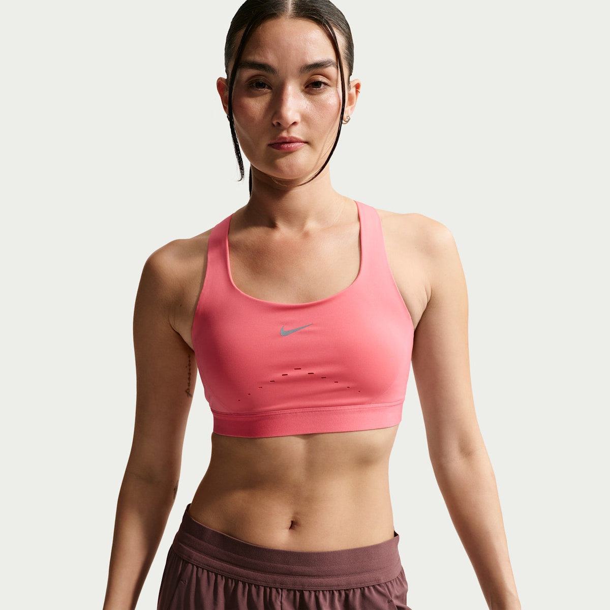 NIKE Swift Womens High-Support Lightly Lined Sports Bra APPAREL - Womens Bras SEA CORAL/REFLECTIVE SILVER