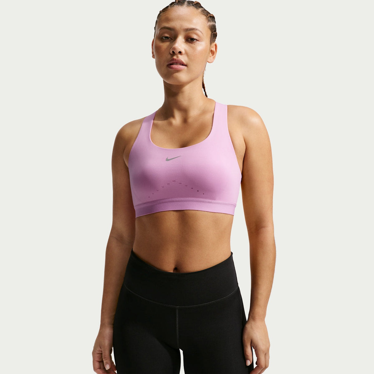 NIKE Swift Women's High-Support Lightly Lined Sports Bra APPAREL - Womens Bras LIGHT MAGENTA/REFLECTIVE SILVER