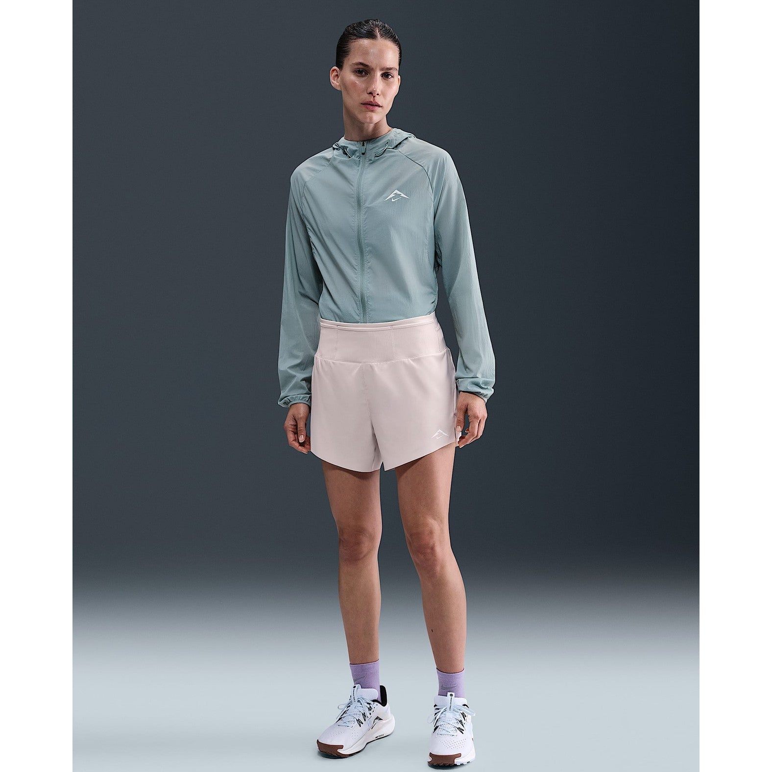 NIKE Trail Dri-FIT Brief-Lined Running Shorts Womens APPAREL - Womens Shorts PEARL WHITE/SUMMIT WHITE