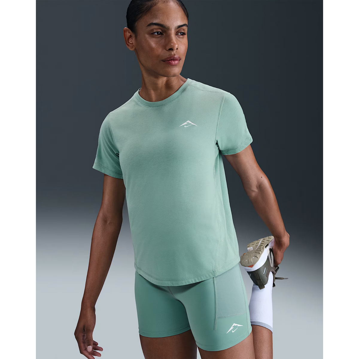 NIKE Trail Dri-FIT T-Shirt Womens APPAREL - Womens T-Shirts CANNON/SUMMIT WHITE