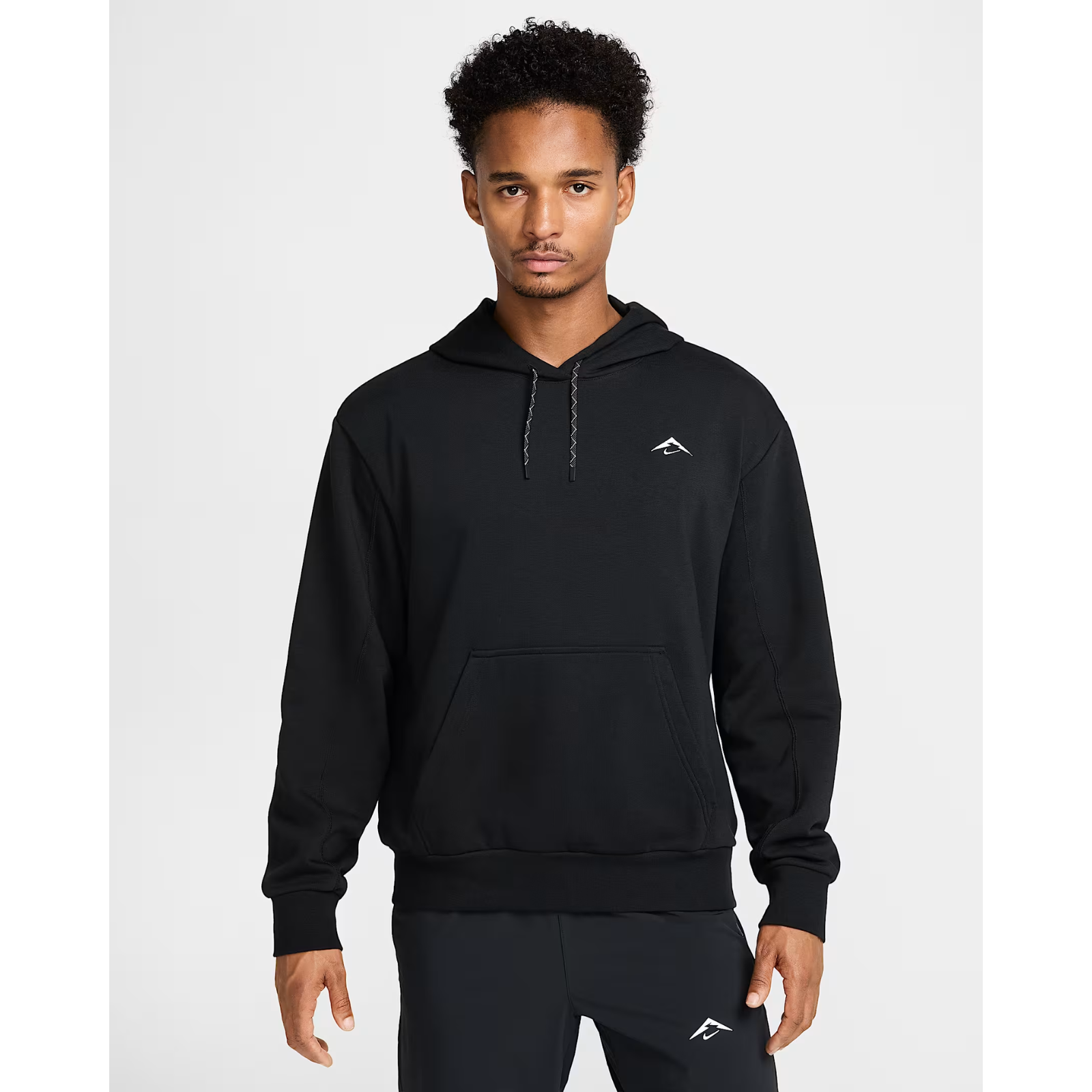NIKE Trail Magic Hour Dri-FIT Running Hoodie APPAREL - Mens Hoody BLACK/SUMMIT WHITE