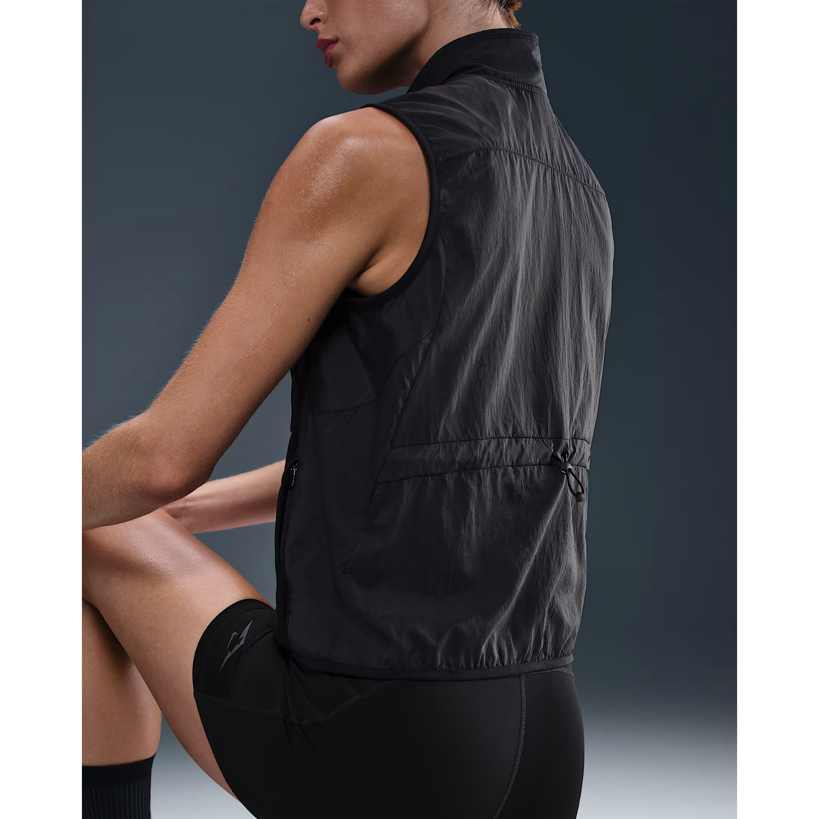 NIKE Trail Women's Running Vest APPAREL - Womens Jackets BLACK/BLACK