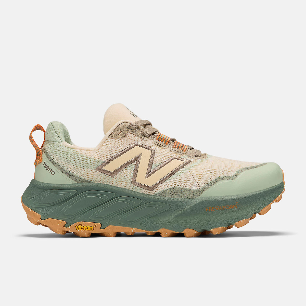 NEW BALANCE Fresh Foam X Hierro v9 Womens FOOTWEAR - Womens Trail CALCIUM WITH DARK JUNIPER