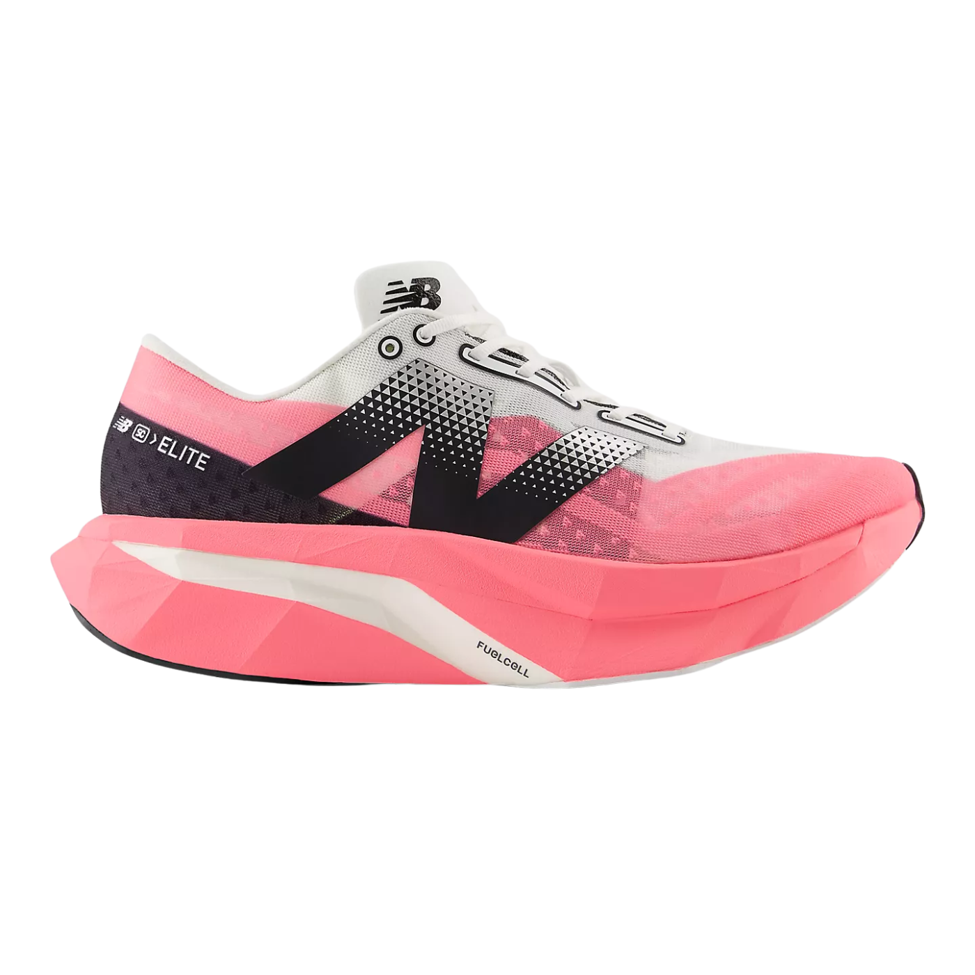 NEW BALANCE FuelCell SuperComp Elite v4 Wide Mens FOOTWEAR - Mens Carbon Plate ULTRA PINK/WHITE/BLACK
