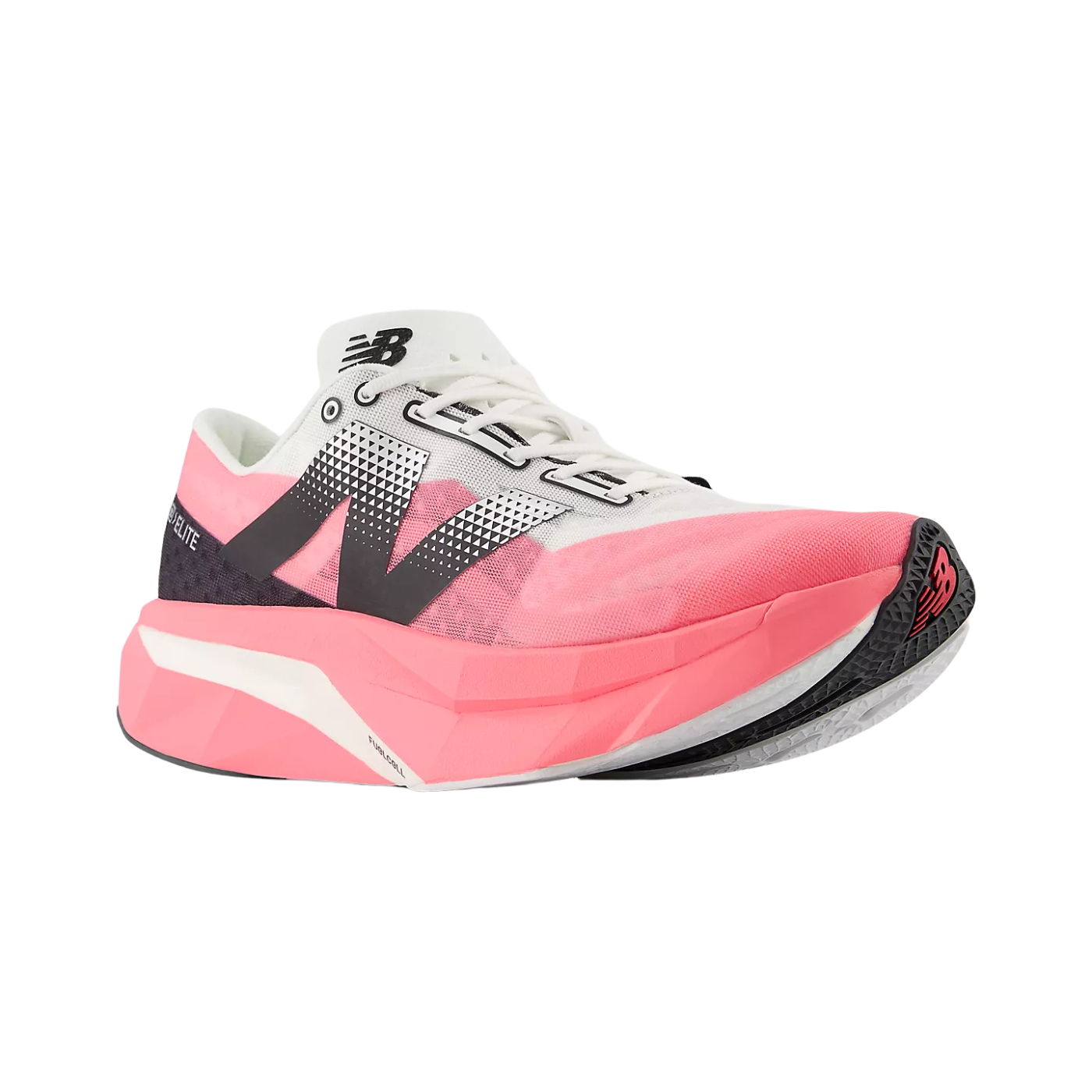 NEW BALANCE FuelCell SuperComp Elite v4 Womens FOOTWEAR - Womens Carbon Plate ULTRA PINK WITH WHITE AND BLACK
