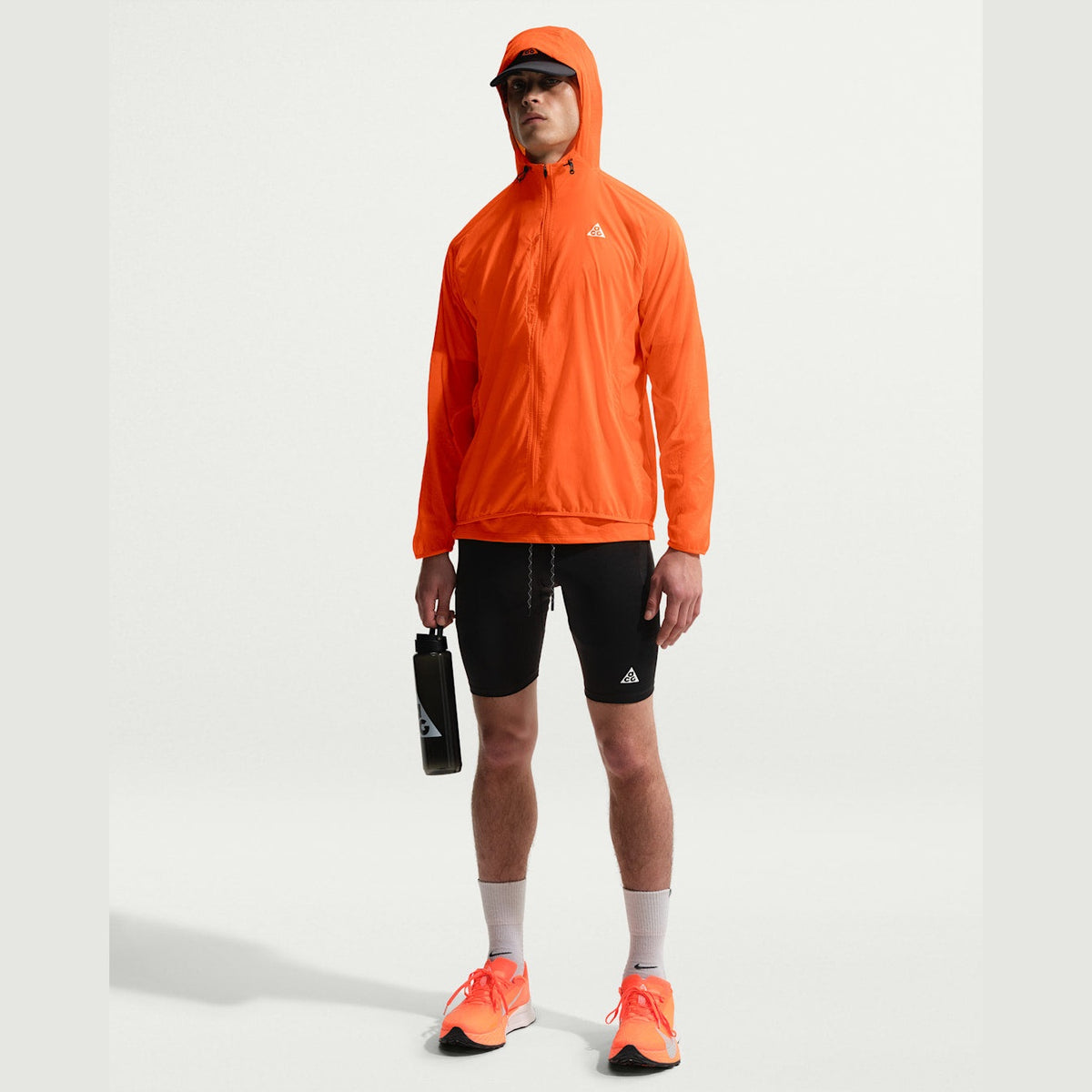 Nike ACG "Lava Loops" Dri-FIT ADV 1/2-Length Trail Running Tights Men's APPAREL - Mens Bottoms BLACK/SUMMIT WHITE