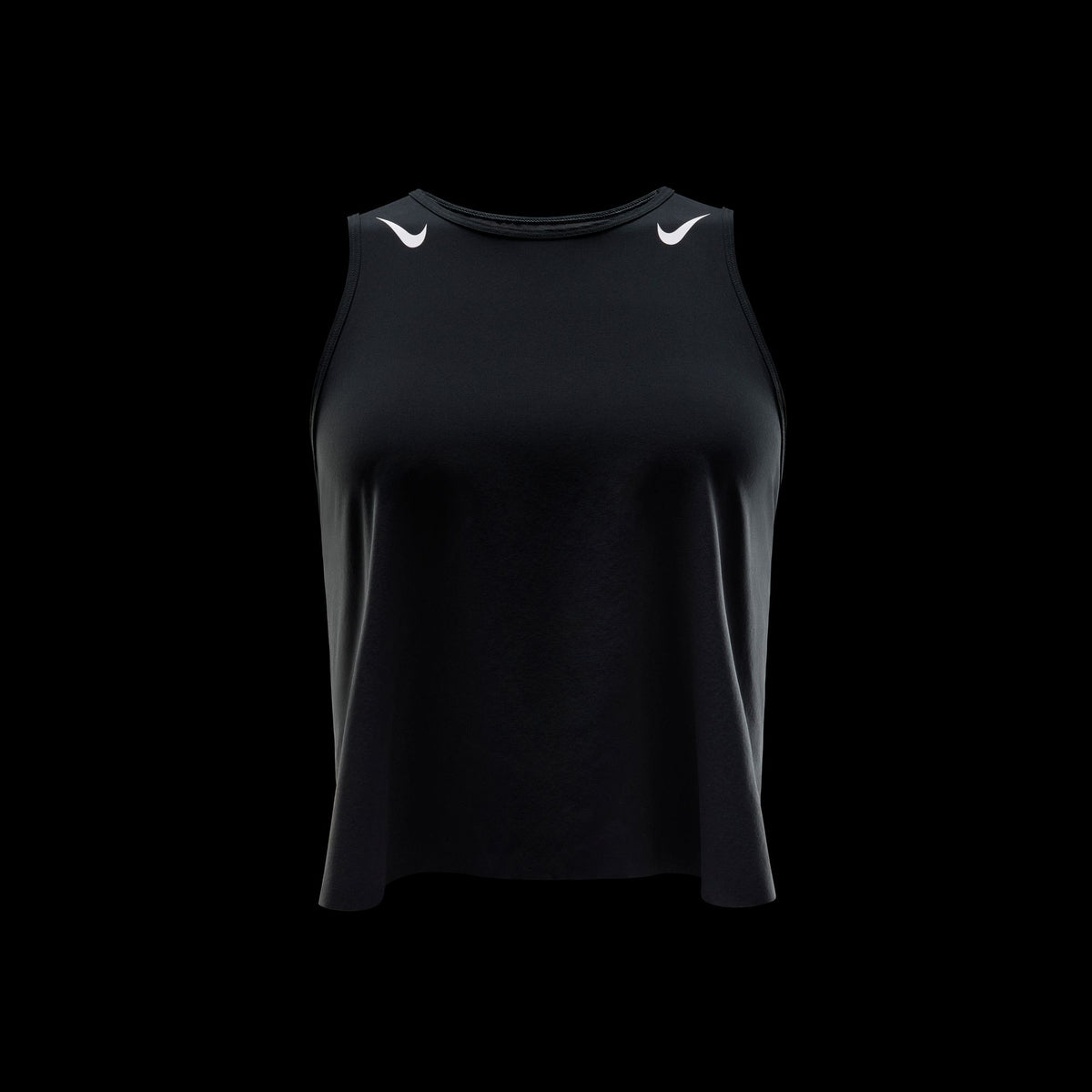 NIKE AeroSwift Dri-Fit ADV Crop Tank Womens APPAREL - Womens Tanks BLACK/WHITE