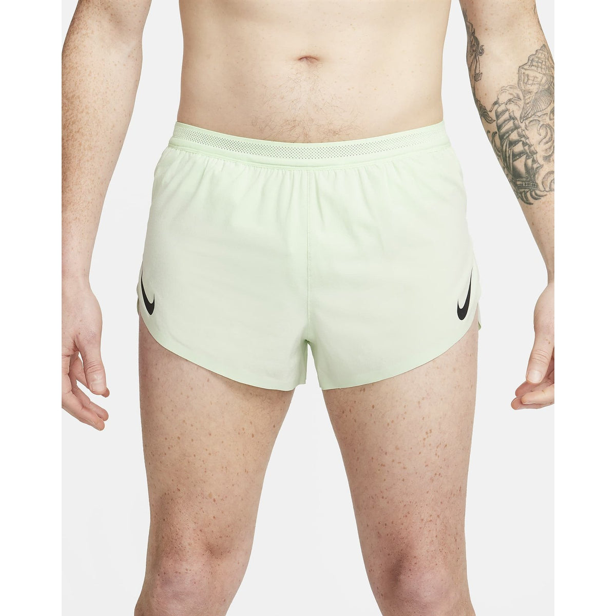 NIKE Aeroswift 2 Inch Shorts Mens APPAREL - Mens Shorts VAPOUR GREEN/BLACK