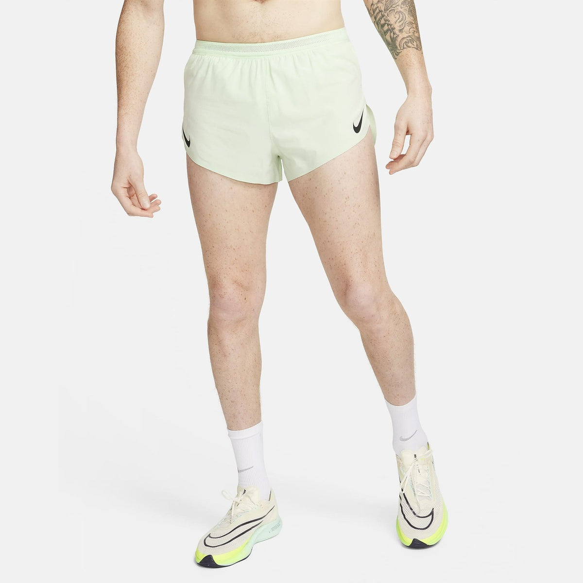 Nike Aeroswift 2 Inch Shorts Mens APPAREL - Mens Shorts VAPOUR GREEN/BLACK
