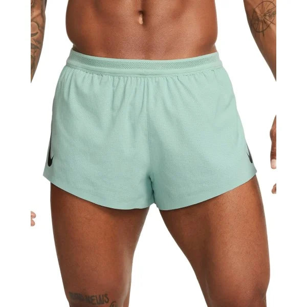NIKE Aeroswift 2 Inch Shorts Mens APPAREL - Mens Shorts MINERAL/BLACK