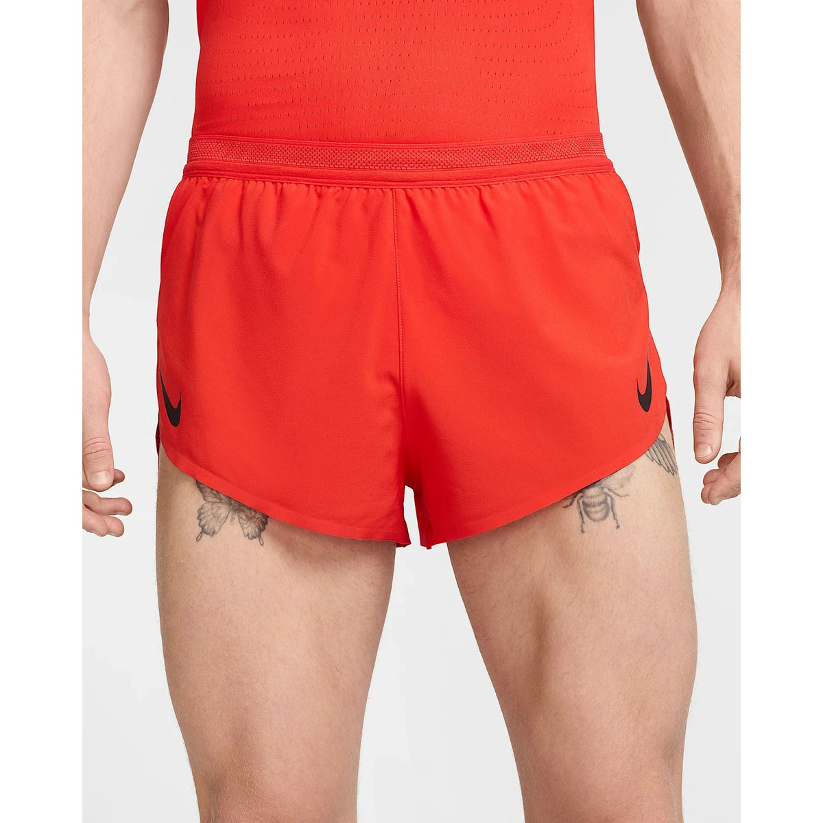 NIKE Aeroswift 2 Inch Shorts Mens APPAREL - Mens Shorts LIGHT CRIMSON/BLACK
