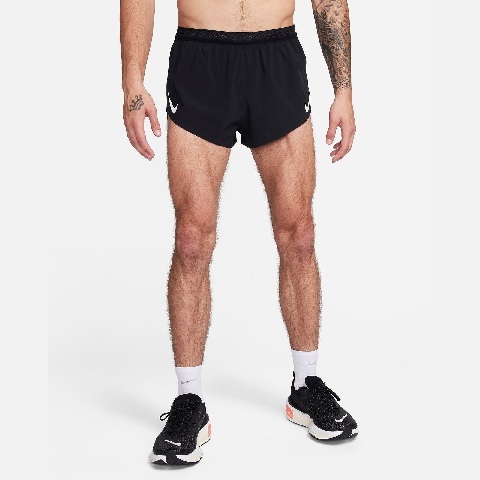 Nike Aeroswift 2 Inch Shorts Mens APPAREL - Mens Shorts BLACK/SUMMIT WHITE