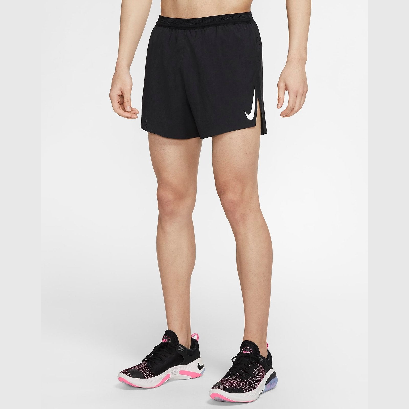 NIKE Aeroswift 4 Inch Shorts Mens APPAREL - Mens Shorts BLACK/SUMMIT WHITE