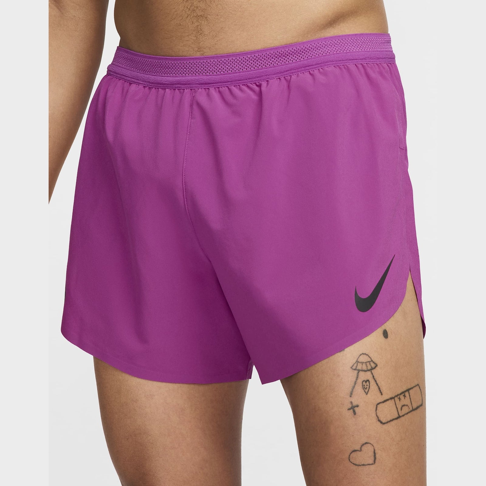 NIKE Aeroswift 4 Inch Shorts Mens APPAREL - Mens Shorts HOT FUCHSIA/BLACK