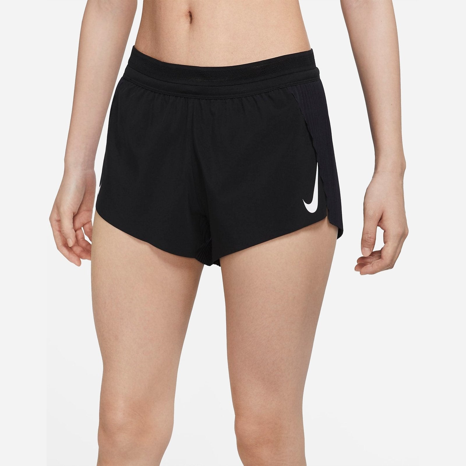 NIKE Aeroswift Shorts Womens APPAREL - Womens Shorts BLACK/WHITE