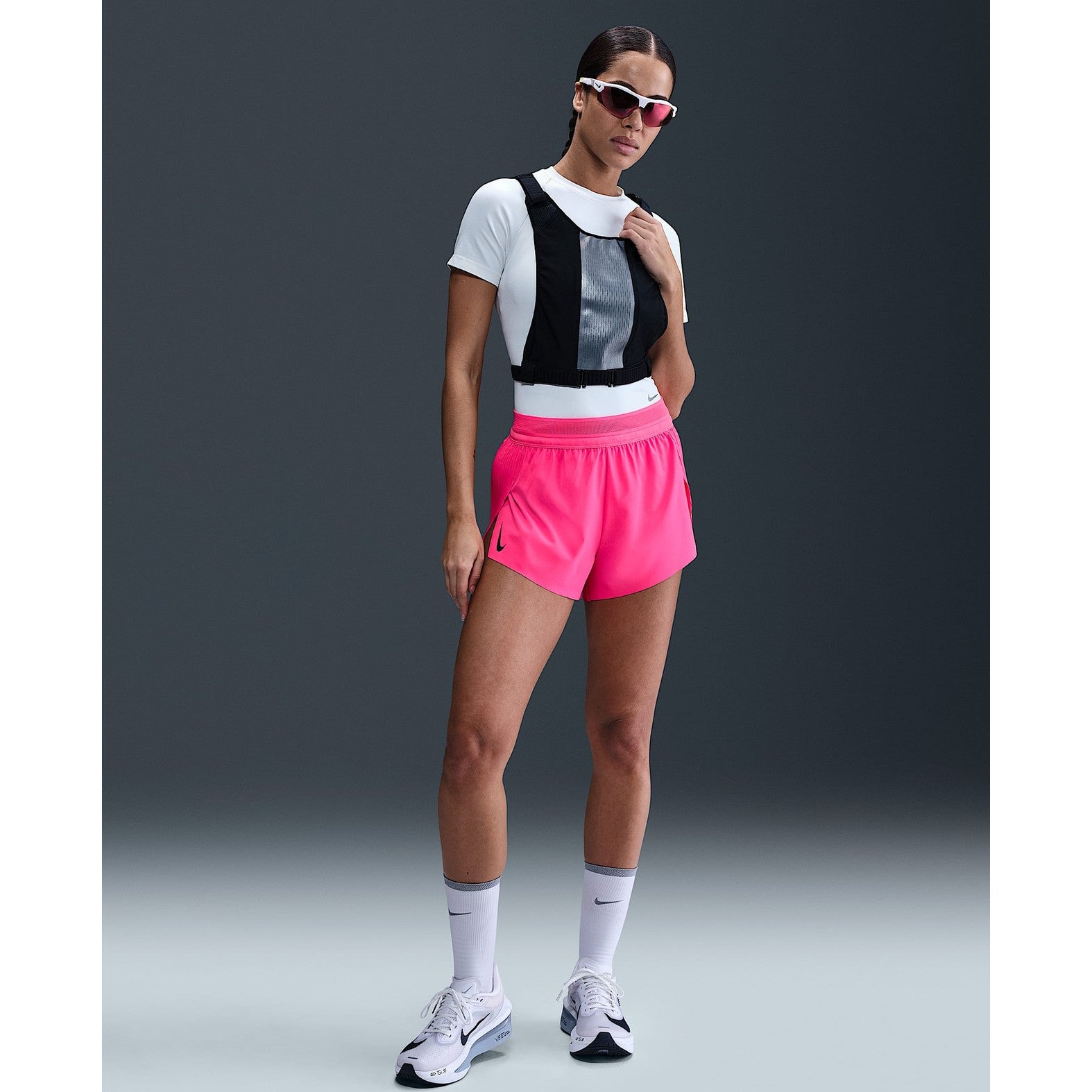 NIKE Aeroswift Shorts Womens APPAREL - Womens Shorts HYPER PINK/BLACK