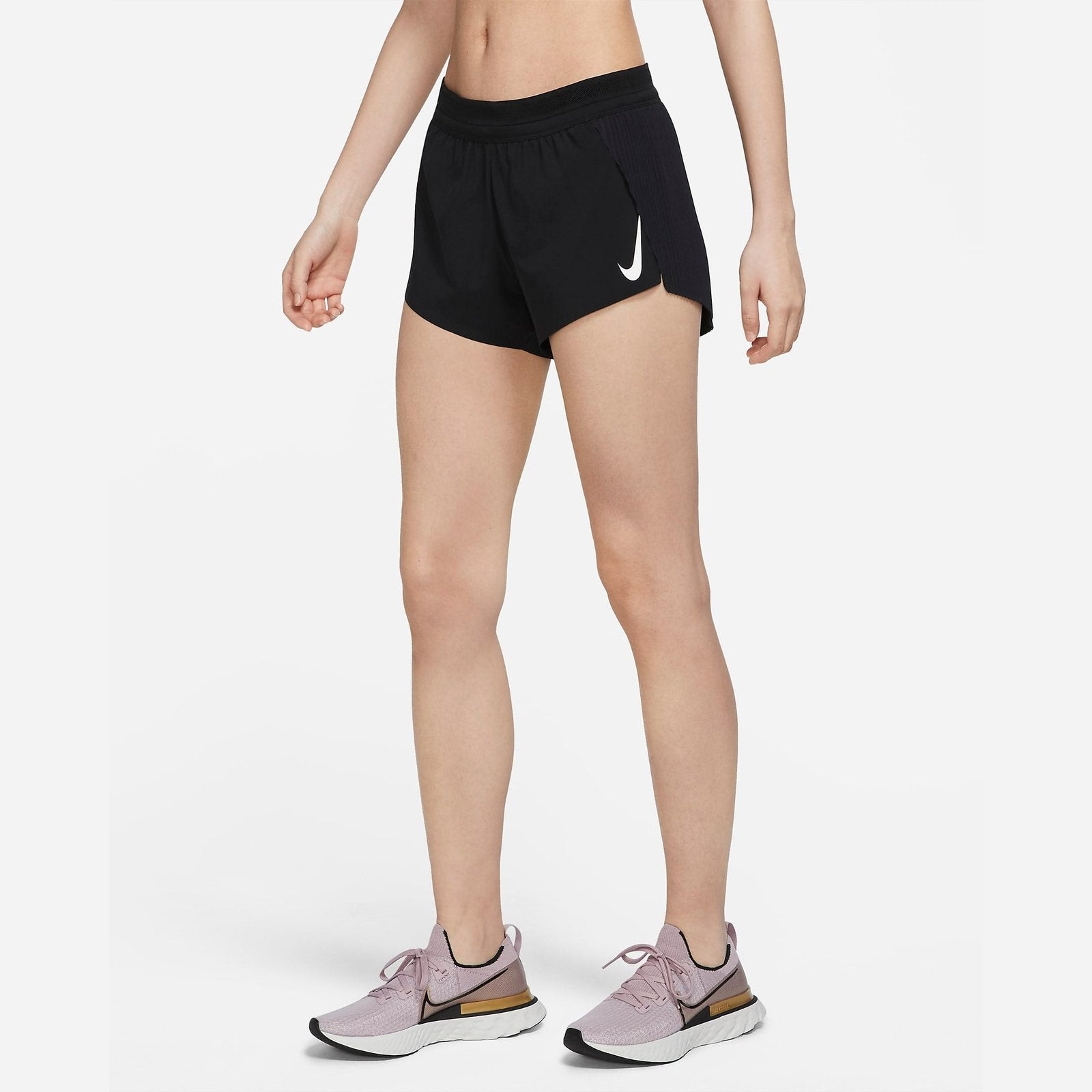 Nike Aeroswift Shorts Womens APPAREL - Womens Shorts BLACK/WHITE